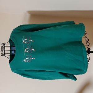 Green Candy Cane Christmas Sweatshirt size 2X